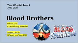 Blood Brothers Year 9 English Term 5 2019-2020 - Bluecoat Meres Academy