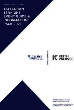 TATTENHAM STRAIGHT EVENT GUIDE & INFORMATION PACK 2021 - EVENTS: 020 8843 7700 SALES: 020 8843 7699