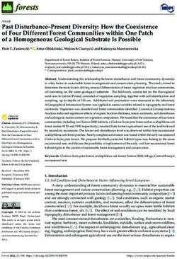Past Disturbance-Present Diversity: How the Coexistence of Four Different Forest Communities within One Patch of a Homogeneous Geological ...