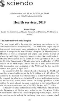 Health services, 2019 - Sciendo