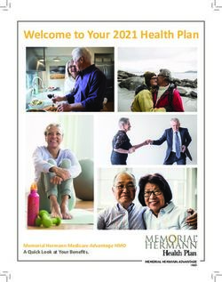 Welcome to Your 2021 Health Plan - Memorial Hermann Medicare Advantage HMO A Quick Look at Your Benefits - Memorial Hermann Health Plan
