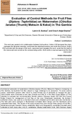 Evaluation of Control Methods for Fruit Flies (Diptera: Tephritidae) on Watermelon (Citrullus lanatus (Thumb) Matsum & Nakai) in The Gambia