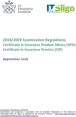 2018/2019 Examination Regulations Certificate in Insurance Product Advice (APA) Certificate in Insurance Practice (CIP) - Insurance Institute of ...