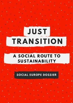 JUST TRANSITION A SOCIAL ROUTE TO SUSTAINABILITY - SOCIAL EUROPE DOSSIER - Bibliothek der Friedrich-Ebert-Stiftung