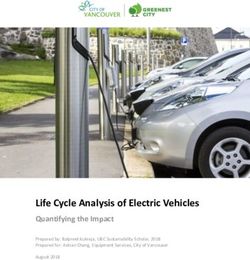 Life Cycle Analysis of Electric Vehicles - Quantifying the Impact Prepared by: Balpreet Kukreja, UBC Sustainability Scholar, 2018 Prepared for: ...