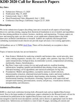 KDD 2020 Call for Research Papers - sigkdd