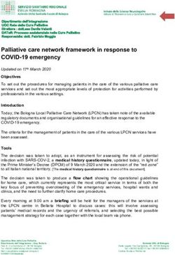 Palliative care network framework in response to COVID-19 emergency