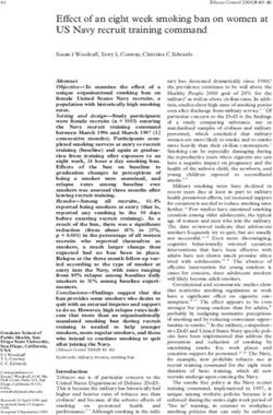 EVect of an eight week smoking ban on women at US Navy recruit training command