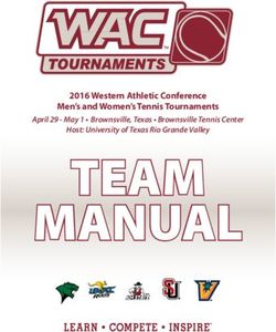 TEAM MANUAL - 2016 Western Athletic Conference Men's and Women's Tennis Tournaments