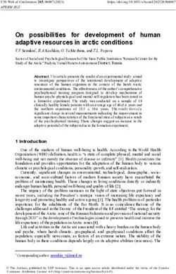 On possibilities for development of human adaptive resources in arctic conditions - E3S Web of Conferences