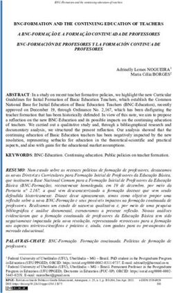 BNC-FORMATION AND THE CONTINUING EDUCATION OF TEACHERS