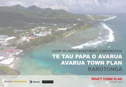 RAROTONGA TE TAU PAPA O AVARUA AVARUA TOWN PLAN - Cook Islands ...