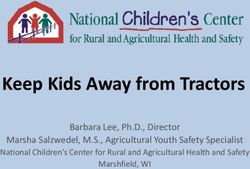 Keep Kids Away from Tractors - Barbara Lee, Ph.D., Director Marsha Salzwedel, M.S., Agricultural Youth Safety Specialist