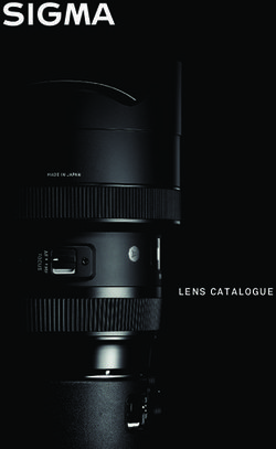 Sigma Lens Catalogue 2018
