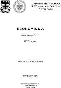 ECONOMICS A - SEPTEMBER 2021 - at Ursuline High School LEVEL: A Level EXAMINATION BOARD: Edexcel