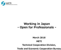 Working in Japan - Open for Professionals - METI March 2018 Technical Cooperation Division, Trade and Economic Cooperation Bureau