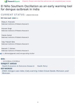 El Niño Southern Oscillation as an early warning tool for dengue outbreak in India