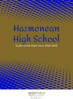 Hasmonean High School - Guide to the Sixth Form 2018-2019 - ד"סב