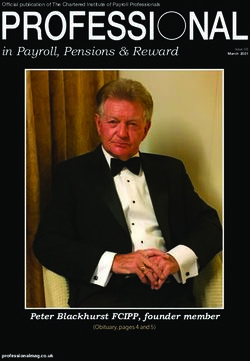 PROFESSI NALIssue 68 in Payroll, Pensions & Reward - Peter Blackhurst FCIPP, founder member