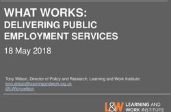 WHAT WORKS: DELIVERING PUBLIC EMPLOYMENT SERVICES - 18 May 2018 - Almega