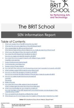 The BRIT School SEN Information Report