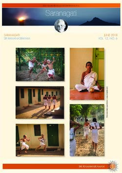 SARANAGATI SRI RAMANASRAMAM JUNE 2018 VOL. 12, NO. 6