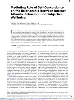 Mediating Role of Self-Concordance on the Relationship Between Internet Altruistic Behaviour and Subjective Wellbeing