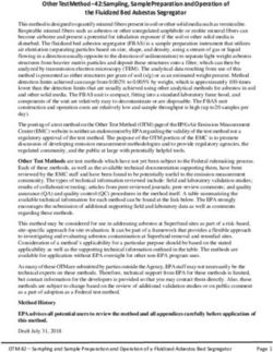 Other Test Method - 42: Sampling, Sample Preparation and Operation of the Fluidized Bed Asbestos Segregator