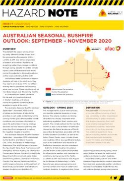 AUSTRALIAN SEASONAL BUSHFIRE OUTLOOK: SEPTEMBER - NOVEMBER 2020 - Bushfire & Natural ...