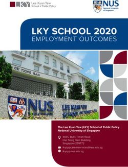 LKY SCHOOL 2020 EMPLOYMENT OUTCOMES - The Lee Kuan Yew (LKY) School of Public Policy National University of Singapore