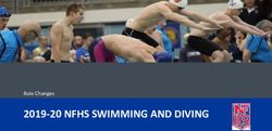 2019-20 NFHS SWIMMING AND DIVING - Rule Changes