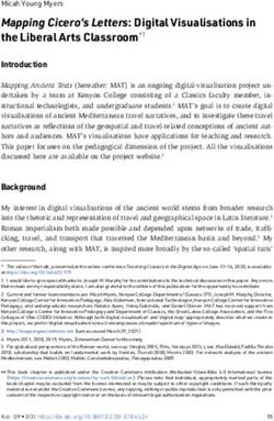 Mapping Cicero's Letters: Digital Visualisations in the Liberal Arts Classroom* 1 - MACAU