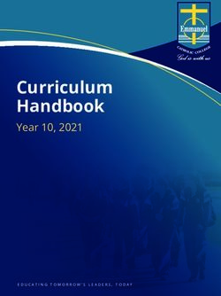 Curriculum Handbook Year 10, 2021 - Emmanuel ...