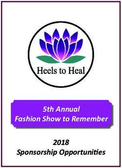 5th Annual Fashion Show to Remember 2018 Sponsorship Opportunities - Heels to Heal