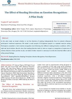 The Effect of Reading Direction on Emotion Recognition: A Pilot Study