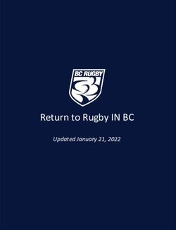 Return to Rugby IN BC - Updated January 21, 2022 - Updated, January 21, 2022