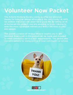 Volunteer Now Packet - Arizona Humane Society