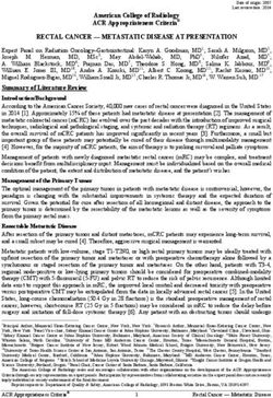 RECTAL CANCER - METASTATIC DISEASE AT PRESENTATION
