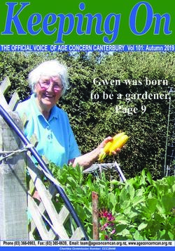 Gwen was born to be a gardener, Age Concern Canterbury
