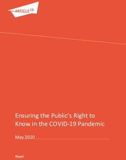 Ensuring the Public's Right to Know in the COVID-19 Pandemic - May 2020 - Article 19