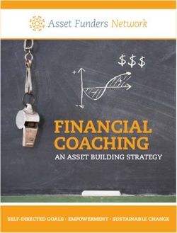 FINANCIAL COACHING AN ASSET BUILDING STRATEGY - SELF-DIRECTED GOALS EMPOWERMENT SUSTAINABLE CHANGE