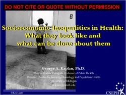 DO NOT CITE OR QUOTE WITHOUT PERMISSION - George A. Kaplan, Ph.D. Thomas Francis Collegiate Professor of Public Health