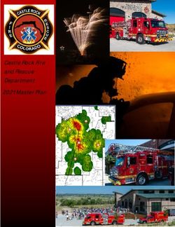 Castle Rock Fire and Rescue Department 2021 Master Plan - Town of Castle Rock Fire and Rescue Department 2021 Fire Master Plan