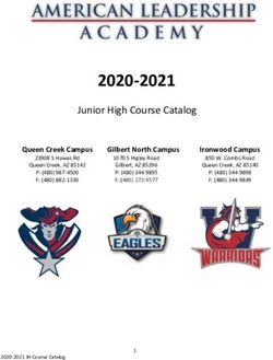 2020-2021 Junior High Course Catalog