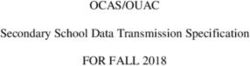 OCAS/OUAC FOR FALL 2018 - Secondary School Data Transmission Specification