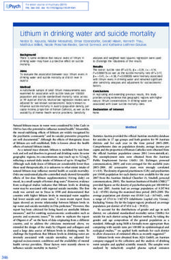 Lithium in drinking water and suicide mortality