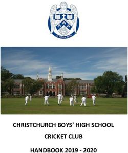 CHRISTCHURCH BOYS' HIGH SCHOOL CRICKET CLUB HANDBOOK 2019 2020 - Christchurch Boys' High School
