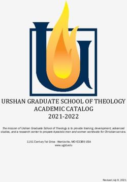 URSHAN GRADUATE SCHOOL OF THEOLOGY ACADEMIC CATALOG