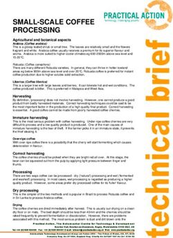 SMALL-SCALE COFFEE PROCESSING