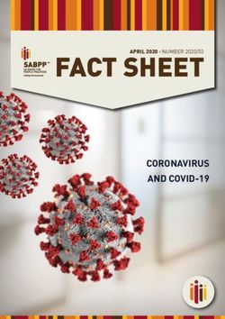 FACT SHEET CORONAVIRUS AND COVID-19